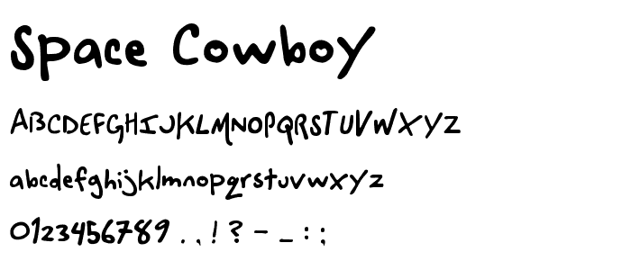 space cowboy. font